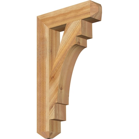 Merced Craftsman Rough Sawn Bracket, Western Red Cedar, 4W X 18D X 30H